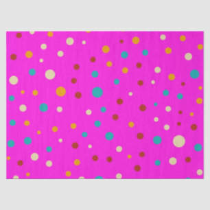 Papel De Seda Pontos Coloridos Bonitos Rosa