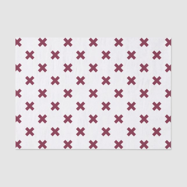 Papel De Seda Pontos cruzados de amora em branco (Frente )