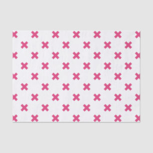 Papel De Seda Pontos cruzados em branco
