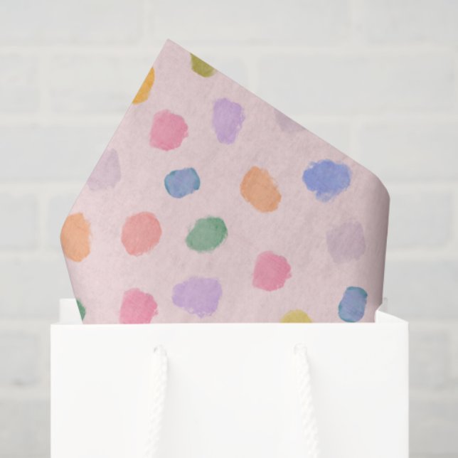 Papel de Seda Pontos de Bala (Sacola de presentes)
