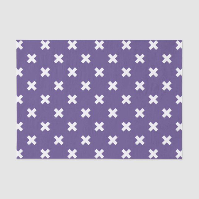 Papel De Seda Pontos de cruz brancos no ultravioleta (Frente )
