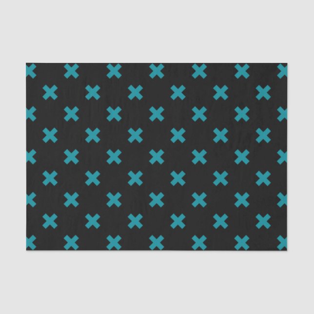 Papel De Seda Pontos de cruz em preto (Frente )