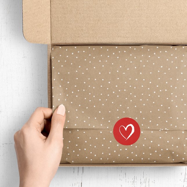 Papel De Seda Pontos de Neve Brancos e Kraft (Criador carregado)