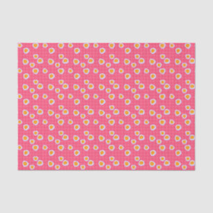Papel De Seda Pontos divertidos em um fundo cor-de-rosa-coral