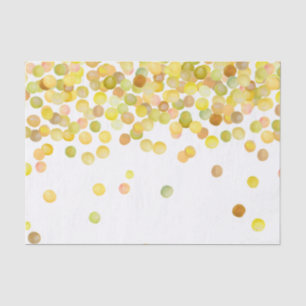 Papel De Seda Pontos dos confetes do ouro amarelo