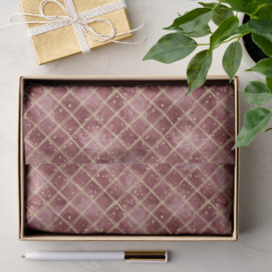 Papel De Seda Pontos Dourados Vermelhos Natal