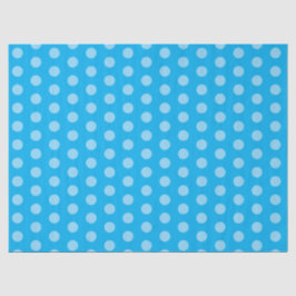 Papel De Seda Pontos Polka Azul Claro