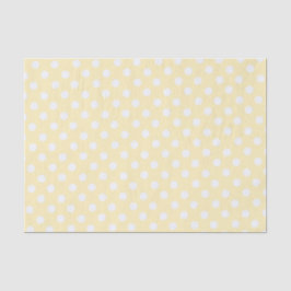 Papel De Seda pontos polka em amarelo manteiga