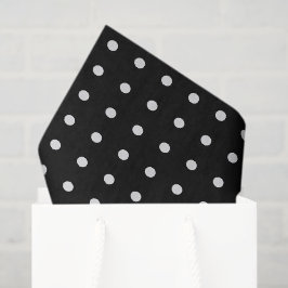 Papel De Seda Pontos Pretos e Brancos