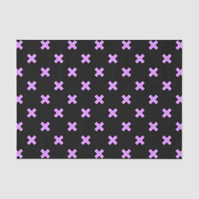 Papel De Seda Pontos transversais em preto (Frente )