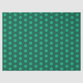 Papel De Seda Pontos Verde Esmeralda