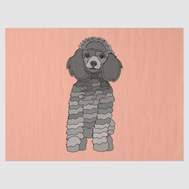 Papel De Seda Poodle Dog Pet (Frente )