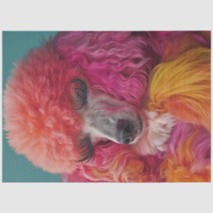 Papel De Seda Poodle Padrão Colorida Imunitária