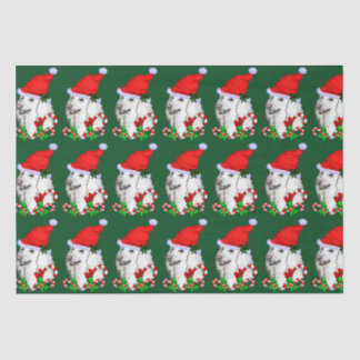 Papel De Seda Poodle Santa Hat Natal