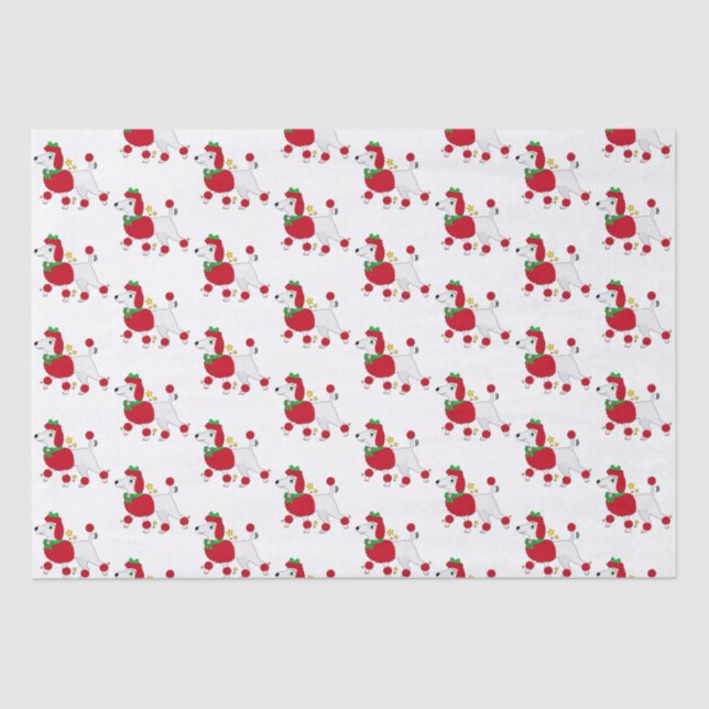 Papel De Seda Poodle Vestido para os Feriados (Frente )