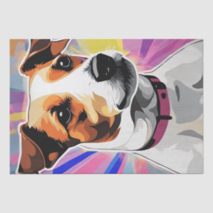 Papel De Seda Pop Art Pup: Jack Russell Terrier Decoupage