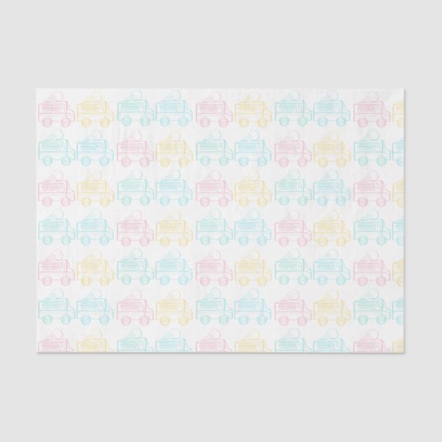 Papel De Seda Pop Art Sorvete Truck Rainbow Truck (Frente )