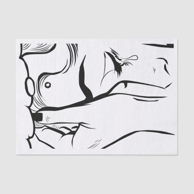 Papel De Seda Pop Art Woman Chorando (Frente )