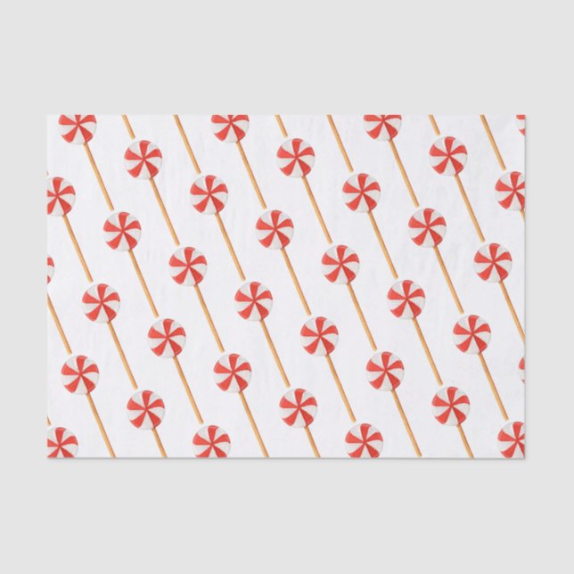 Papel De Seda Pop de bolos de hortelã-pimenta de Natal (Frente )