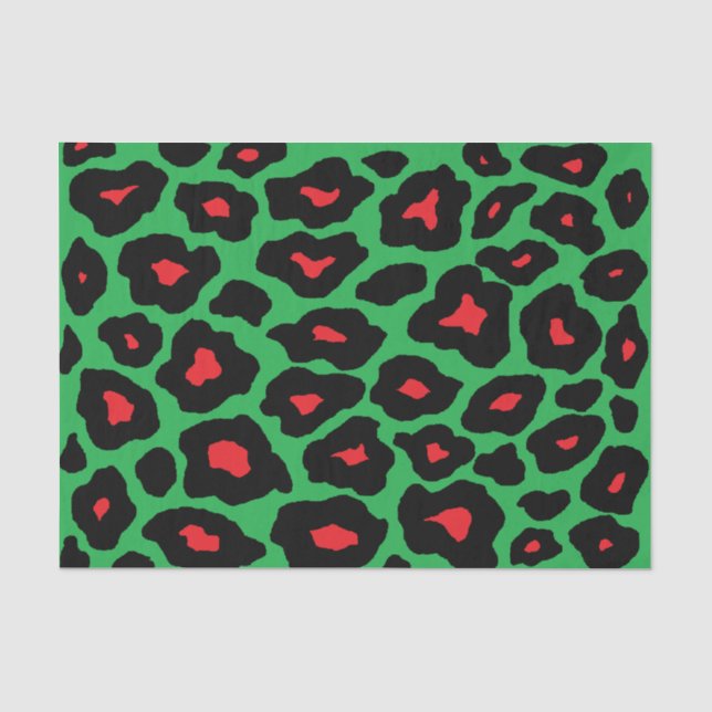 Papel De Seda Pop de Natal Leopardo (Frente )