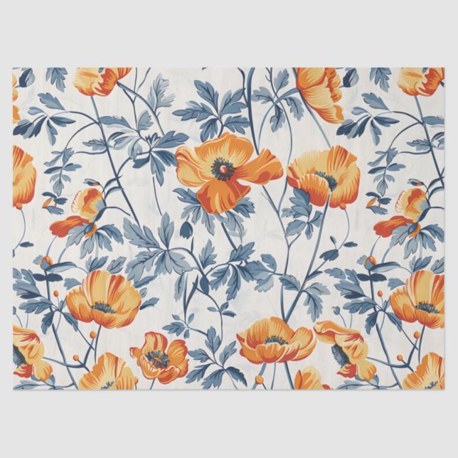 Papel De Seda Poppies de Grande Arte da Califórnia - 10 lb, 17"x (Frente )