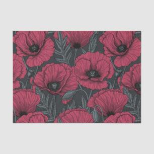 Papel De Seda Poppies em Viva Magenta