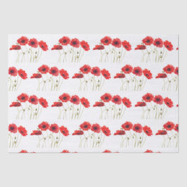 Papel De Seda Poppies flores vermelhas aquáticas flores silvestr