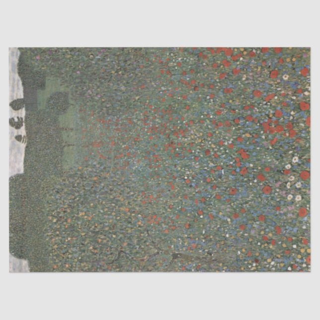 Papel De Seda Poppy Field por Gustav Klimt (Frente )