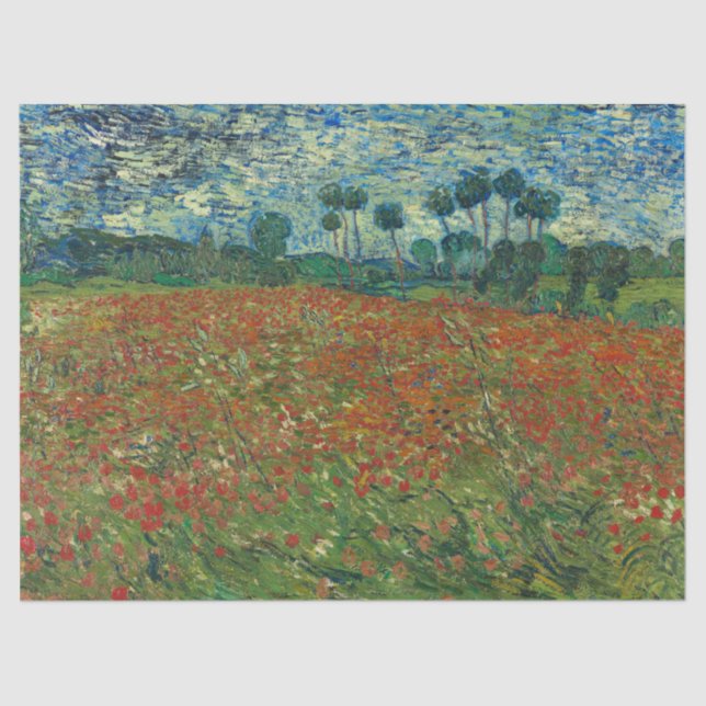 Papel De Seda Poppy Field - Vincent van Gogh (Frente )