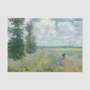 Papel De Seda Poppy Fields perto do Argenteuil por Claude Monet