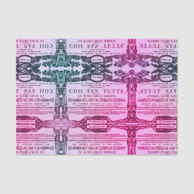 Papel De Seda população de tuttes de fãs de Wolfgang Amadeus Moz (Frente )