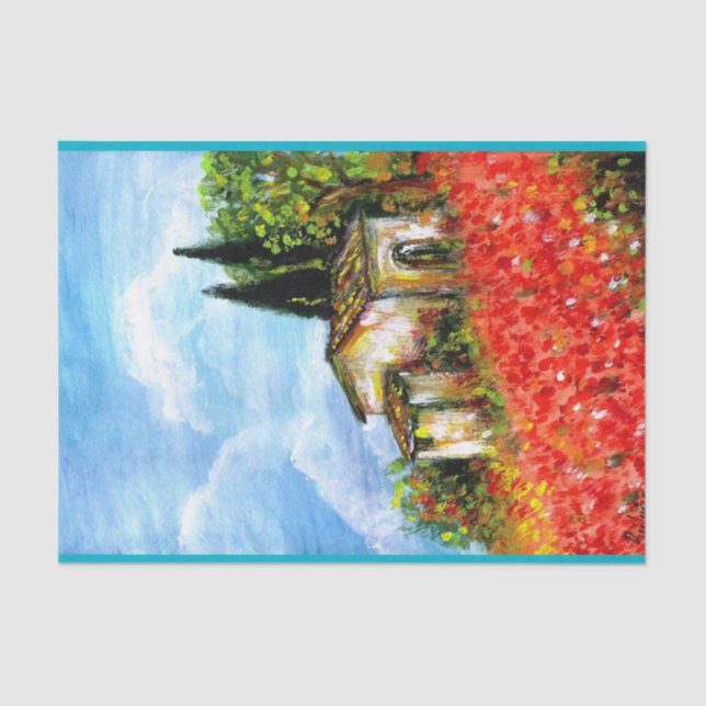 PAPEL DE SEDA POPULAÇÕES EM PAISAGEM DA TÚSCULA (Frente )