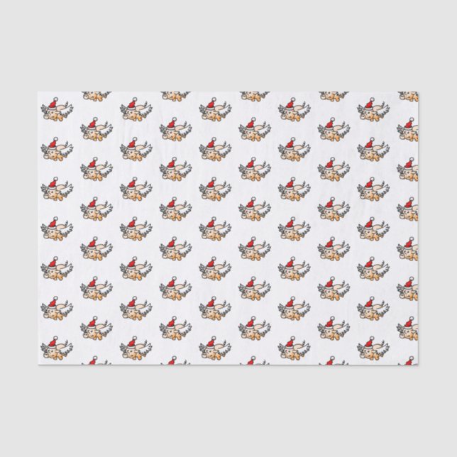 Papel De Seda Porco de Natal Voador (Frente )