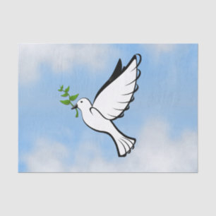 Papel De Seda Porta da Paz com Branch de Oliva no Céu Azul Nubla