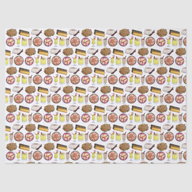 Papel De Seda Porto Rico Foodie, Comida Cuisine (Frente )