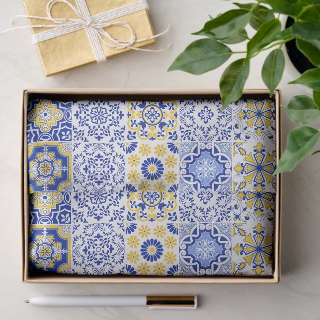 Papel De Seda Portuguese Tiles Pattern  (Presente)