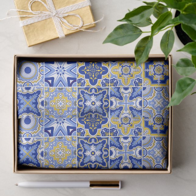 Papel De Seda Portuguese Tiles Pattern  (Presente)