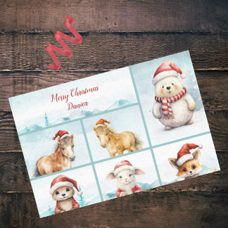 Papel De Seda Pôs Bons Mais Raposos Raposa Caranguejo Feliz Nata