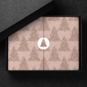 Papel De Seda Posh Tree Pattern   Glam Rosa Dourado Blush Christ