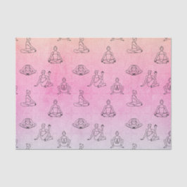 Papel De Seda Posições de Yoga Rosa (Design 75 Série Rosa)