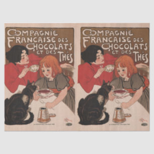 Papel De Seda Poster de anúncio de chocolate com papel-retrorado