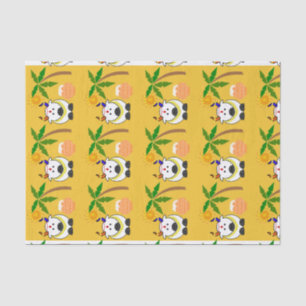 Papel De Seda Pote, vaca e árvore