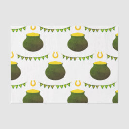 Papel De Seda Potes de Douradas e Ferraduras