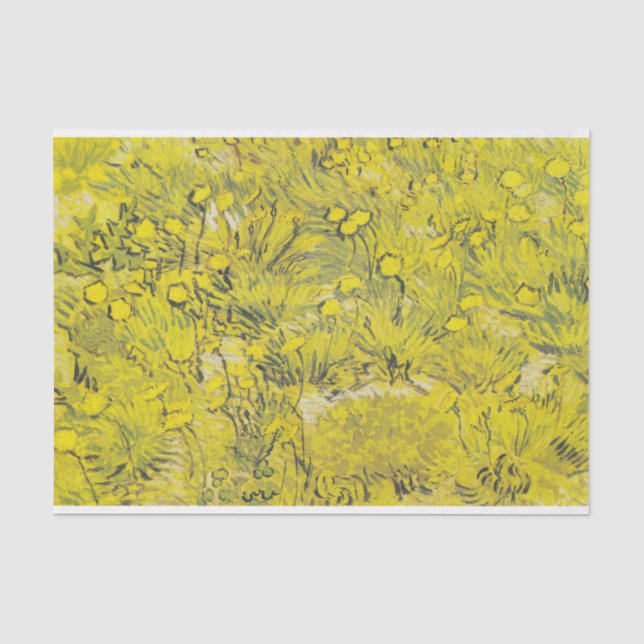 Papel De Seda Prado de Van Gogh - Flores Silvestres Amarelas Bri (Frente )