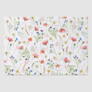 Papel De Seda Prados Escandinavos de Flores Selvagens