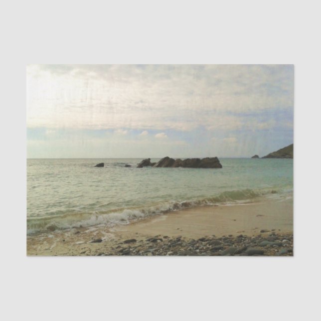 Papel De Seda praia de Cornish (Frente )