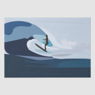 Papel De Seda Praia de Surfista Surfando