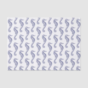 Papel De Seda Praia do Cavalo-Marinho Tema - Azul