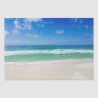 Praia Fotografia Céu Azul com Ondas