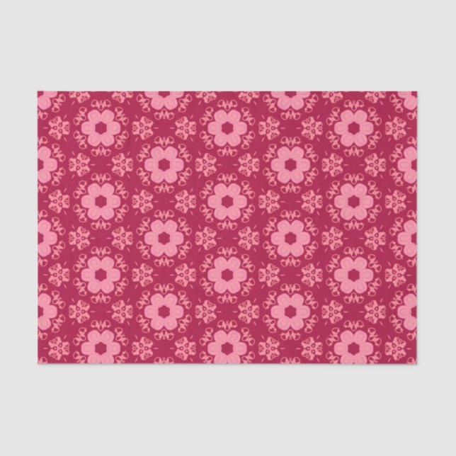 Papel De Seda Prairie Rosework Crimson Pink Petal (Frente )